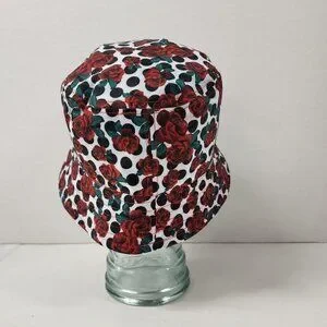 Betsey Johnson Red Floral Bucket Hat Betsey Johnson | Accessories | Luv Betsey By Betsey Johnson  main image 2